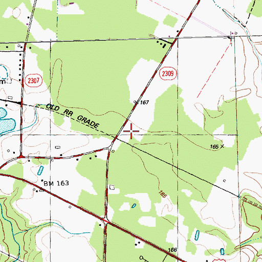 Topographic Map of Oliver, NC