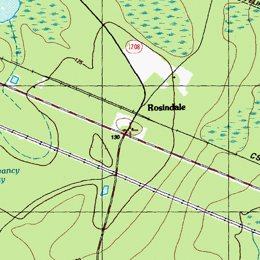 Topographic Map of Rosindale, NC