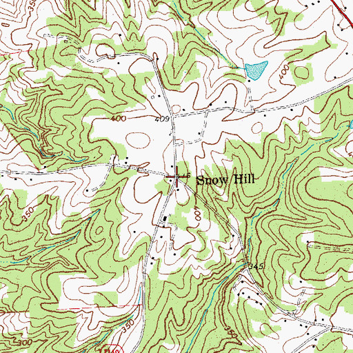 Topographic Map of Snow Hill, NC