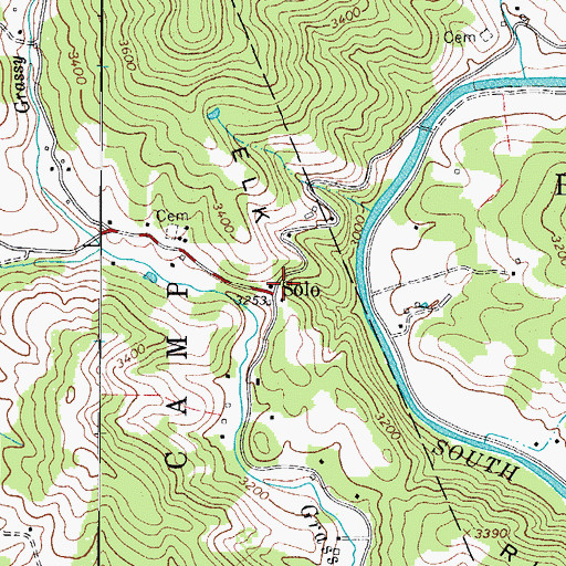 Topographic Map of Solo, NC