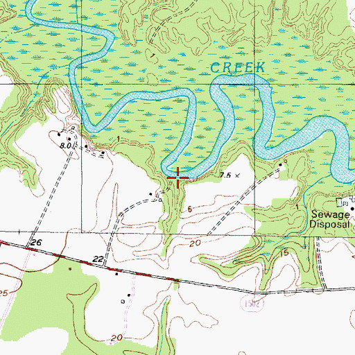 Topographic Map of Willis Landing, NC