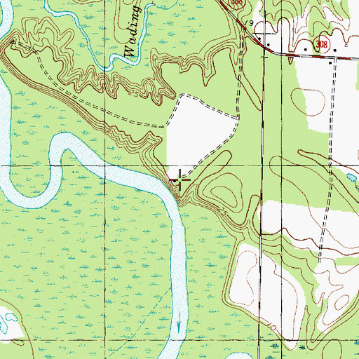 Topographic Map of Thunderbolt Landing, NC