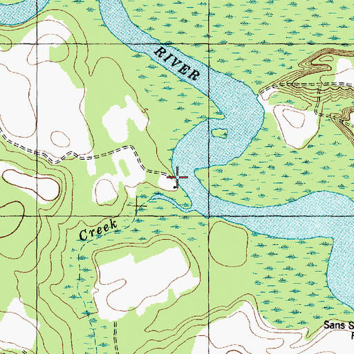 Topographic Map of Smithwick Landing, NC