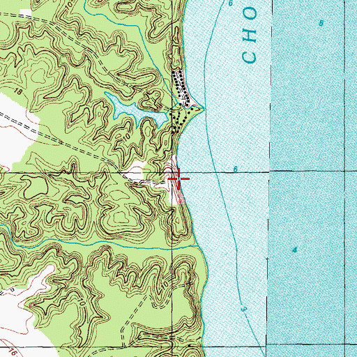 Topographic Map of Point Comfort Landing, NC