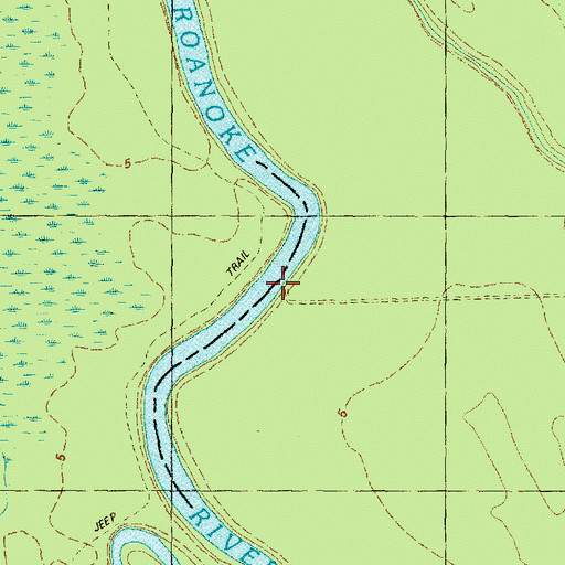 Topographic Map of Old Landing (historical), NC
