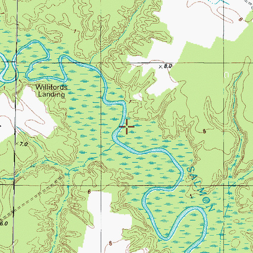 Topographic Map of Lawrence Landing, NC