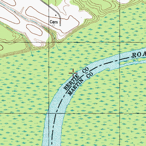Topographic Map of Hymans Ferry Site, NC