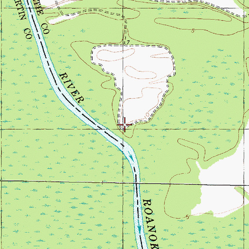 Topographic Map of Harrells Quarter, NC