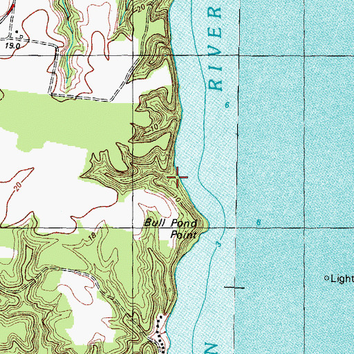 Topographic Map of Goose Pond Landing, NC