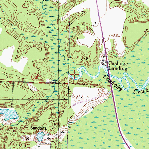 Topographic Map of Freemans Landing, NC