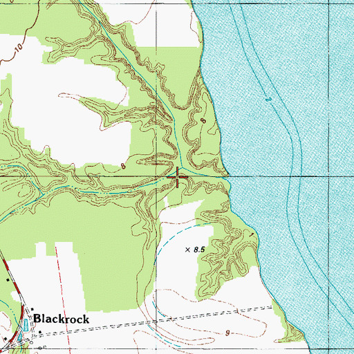 Topographic Map of Black Rock Fishery, NC