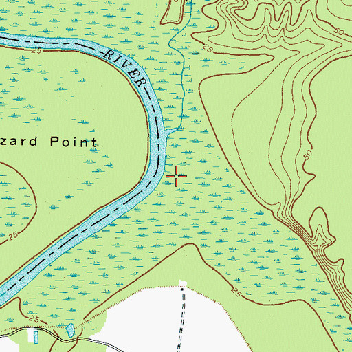 Topographic Map of Flag Run Landing, NC