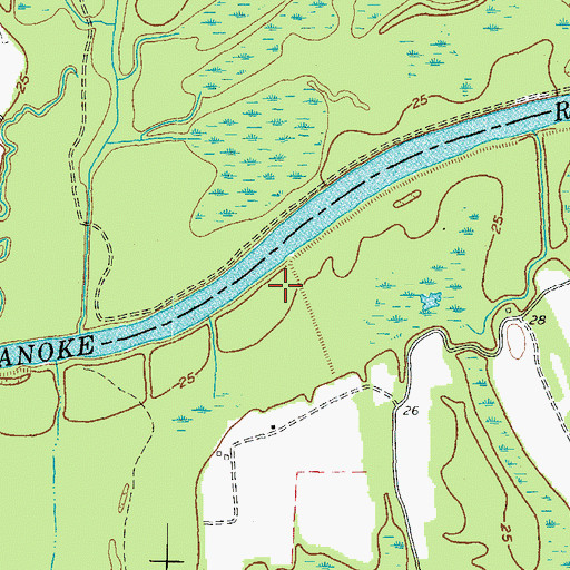 Topographic Map of Devereaux Landing, NC