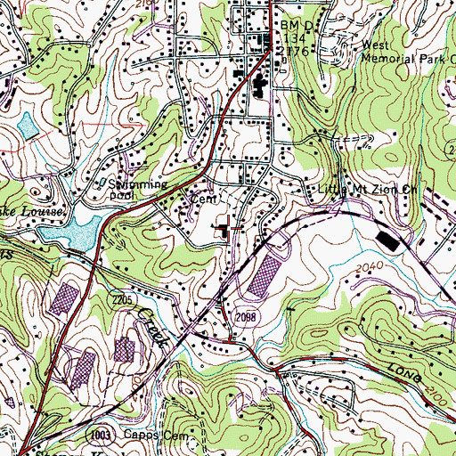 Topographic Map of Weaverville Primary School, NC