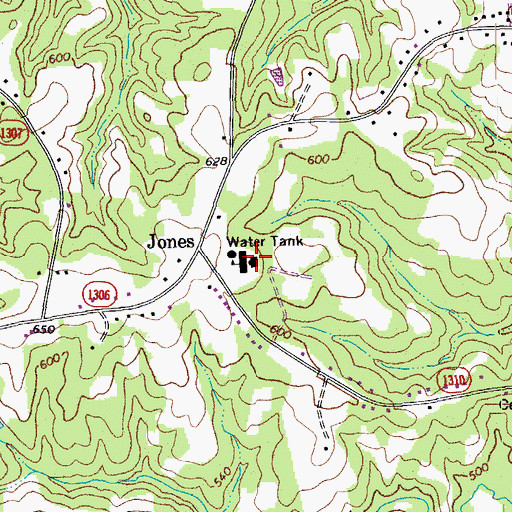 Topographic Map of Duncan Elementary School, NC