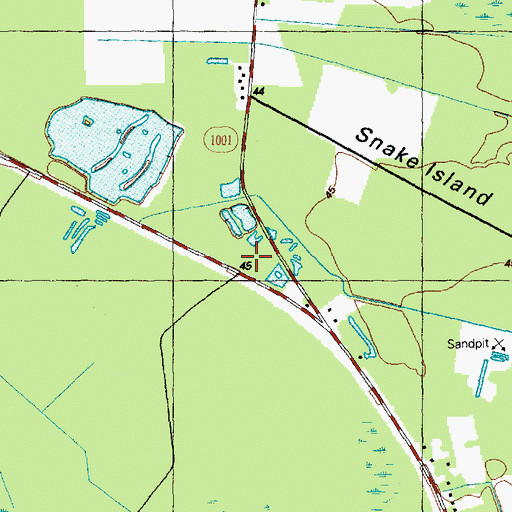 Topographic Map of Old Dock Elementary School, NC