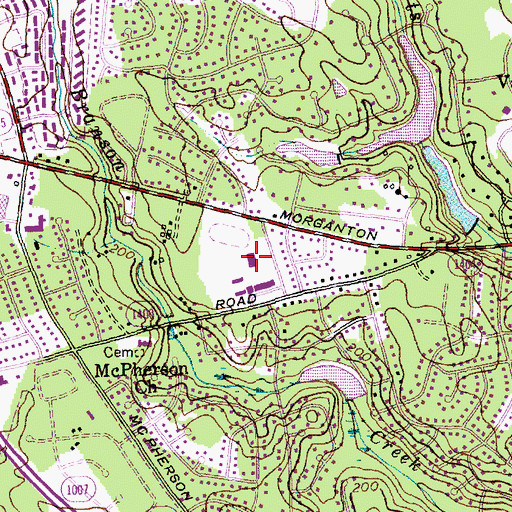 Topographic Map of Fayetteville Academy, NC