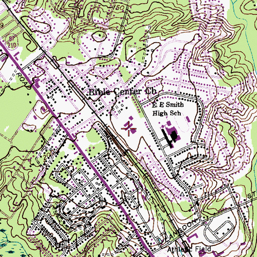 Topographic Map of Ferguson Elementary School, NC