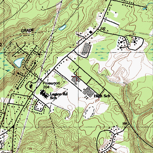Topographic Map of South View Junior High School, NC