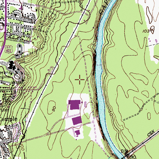 Topographic Map of Clarks Park, NC