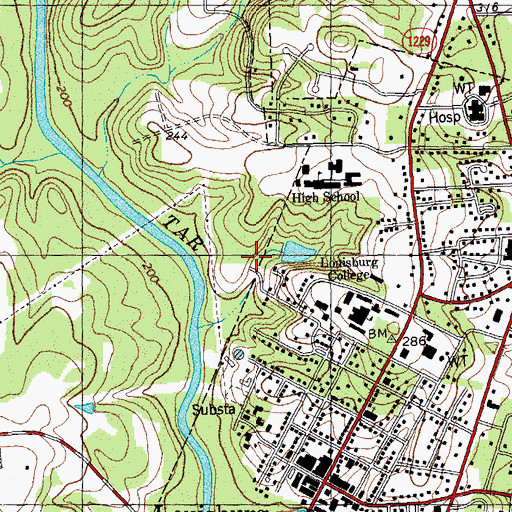 Topographic Map of Frazier Field, NC