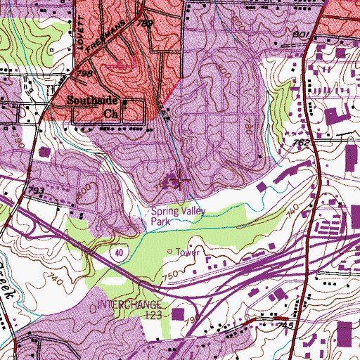 Topographic Map of Foust Elementary School, NC