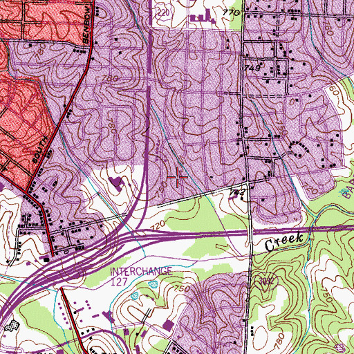 Topographic Map of Peeler Elementary School, NC