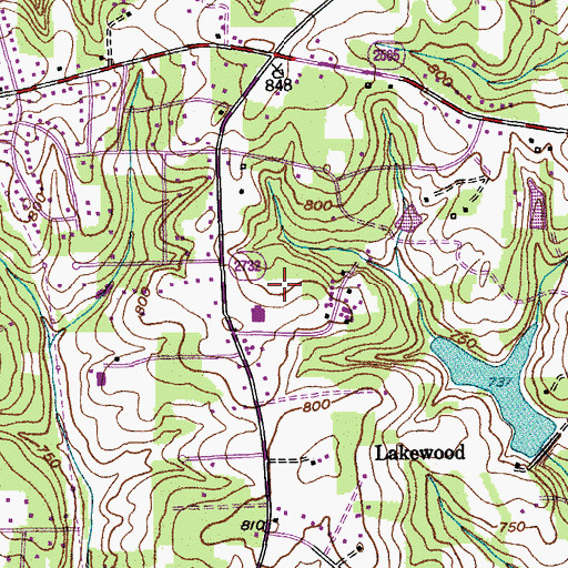 Topographic Map of Madison Elementary School, NC