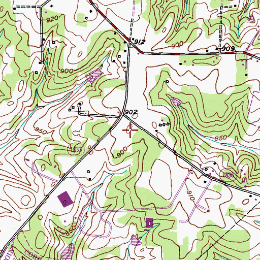 Topographic Map of Southwest Elementary School, NC