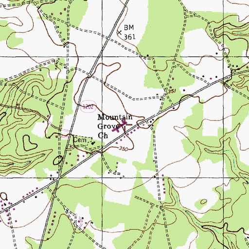 Topographic Map of West Hoke Elementary School, NC