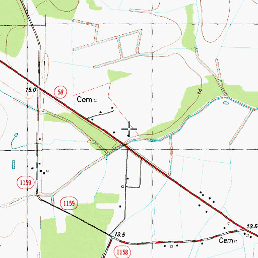 Topographic Map of Tuckahoe, NC