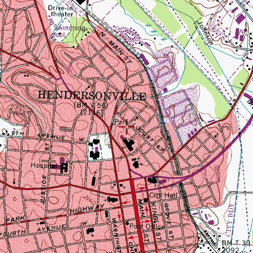 Topographic Map of Park, NC