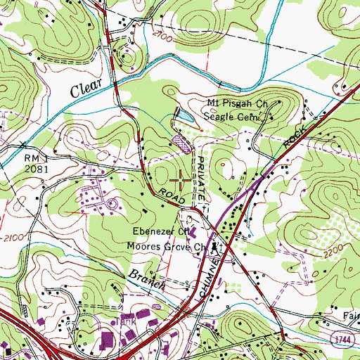 Topographic Map of Pine Park Retirement Inn, NC