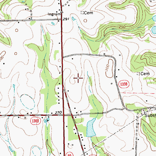 Topographic Map of Benson Elementary School, NC