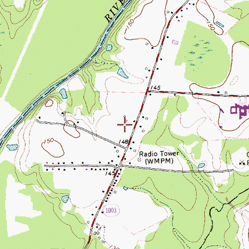 Topographic Map of Smithfield Middle School, NC