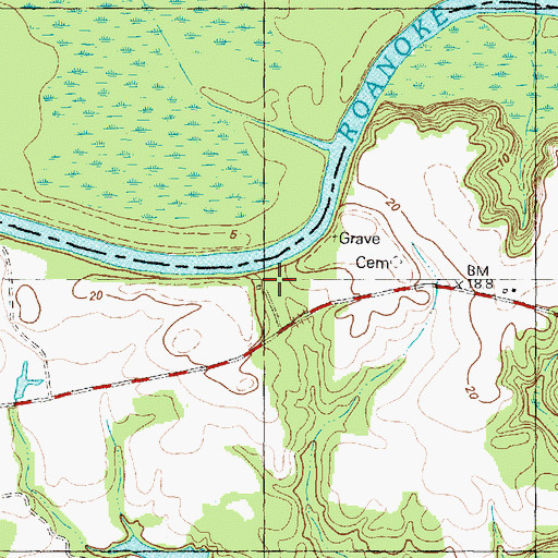 Topographic Map of Old Fort (historical), NC