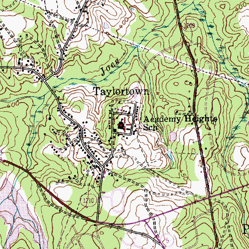 Topographic Map of Pinehurst Elementary School, NC