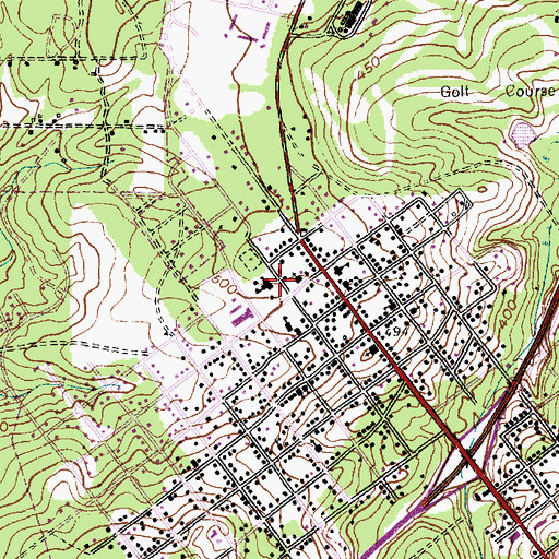 Topographic Map of Southern Pines Elementary School, NC