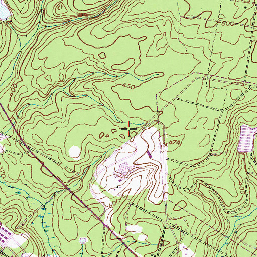 Topographic Map of Pinecrest High School, NC