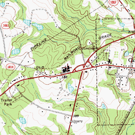 Topographic Map of Cameron Elementary School, NC