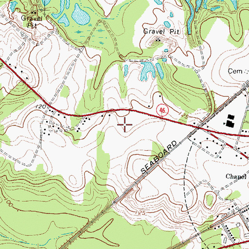 Topographic Map of Garysburg Elementary School, NC