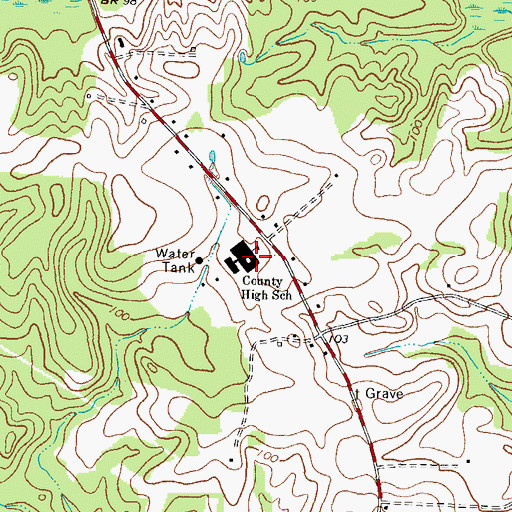 Topographic Map of Northampton High East, NC