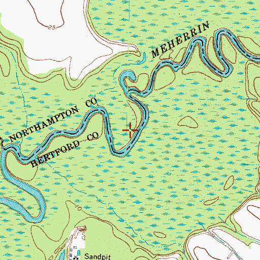 Topographic Map of Shell Landing, NC