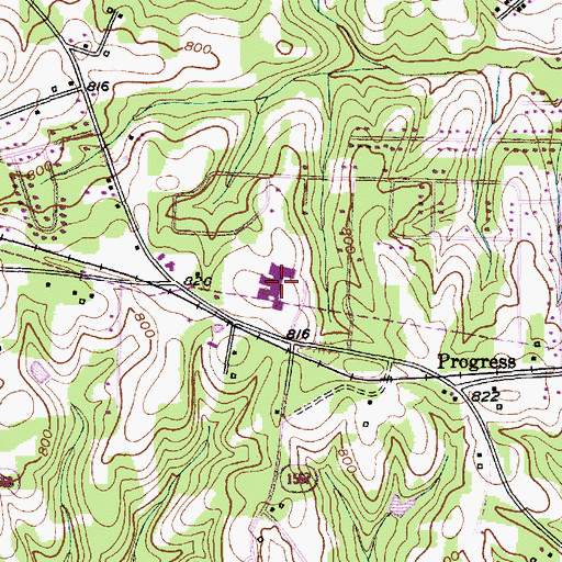 Topographic Map of Archdale-Trinity Middle School, NC