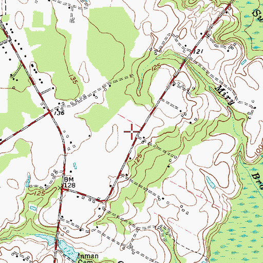 Topographic Map of Fairmont High School, NC
