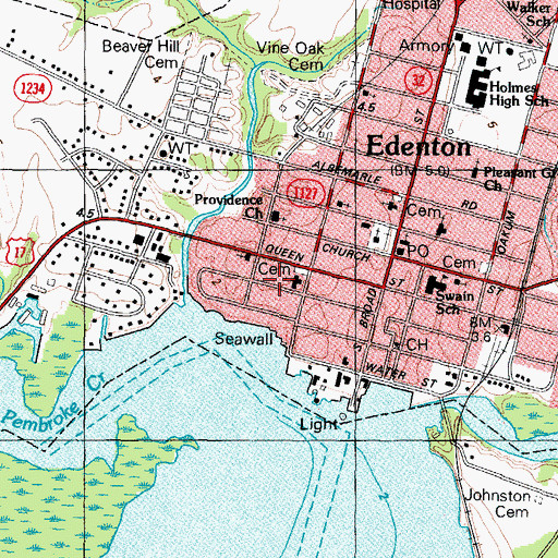 Topographic Map of Charlton House, NC