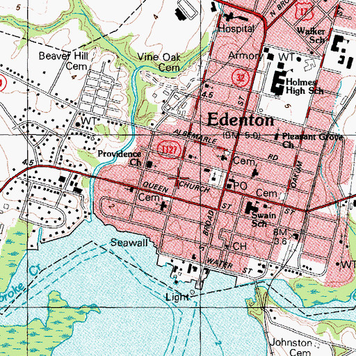 Topographic Map of Paine House, NC
