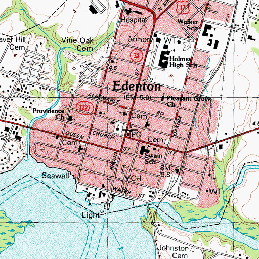 Topographic Map of Iredell House, NC