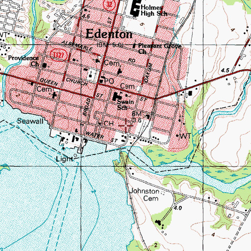 Topographic Map of Privott House, NC