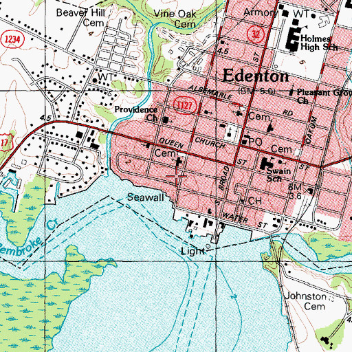 Topographic Map of Dixon-Powell House, NC